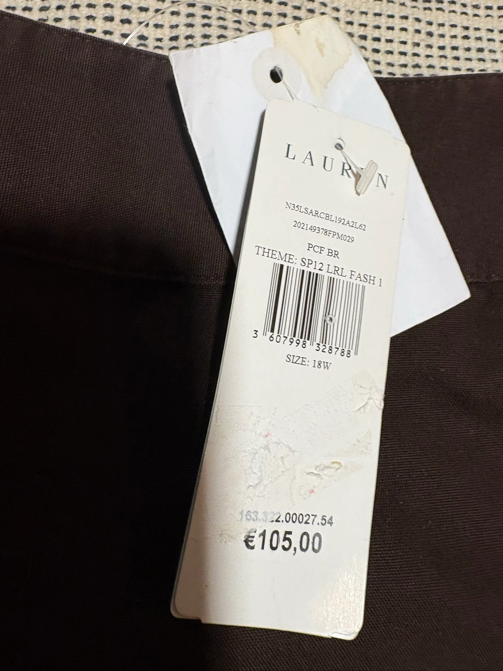 jupe falda lauren ralph lauren marron brown 18w 52 novo etiquetas – photo 8